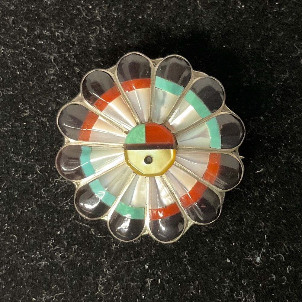 Zuni Native American Inlay Pendant/Pin
